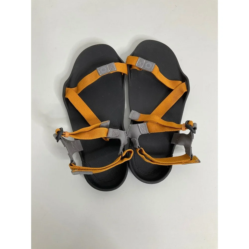Xero Shoes Z-Trail EV Mens 10 Minimalist Sport Sandals Ochre Orange Grey Hiking